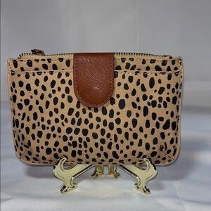 Universal Thread Leopard Print Tan and Brown Women's Clutch